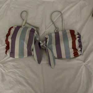 stripped bathing suit top.